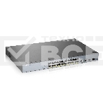 Коммутатор Zyxel GS1350-26HP, 24xGE PoE+, 2xCombo (SFP/RJ-45), бюджет PoE 375 Вт, дальность передачи питания до 250 м, автоперезагрузка PoE-портов, повышенная защита от перенапряжений и электростатических разряд, фото 1