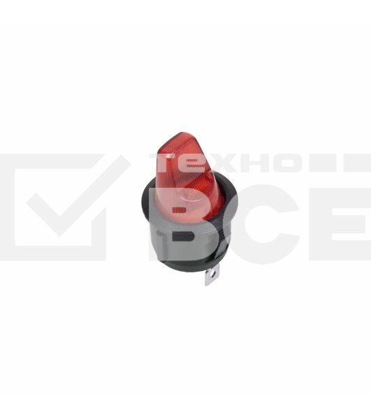 Выключатель клавишный круглый 250V 6А (3с) ON-OFF красный Rexant