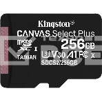 Флеш карта microSDHC 256GB microSDXC Class10 Kingston <SDCS2/256GBSP> UHS-I Canvas Select up to 100MB/s без адапт, фото14
