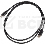 Кабель USB Type-C (m)-USB Type-C (m) 1м черный, фото3