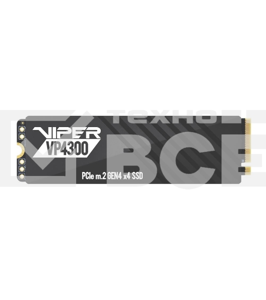 Накопитель SSD Patriot Viper VP4300, 2Tb, PCIe 4.0 x4, M.2 2280, NVMe, R/W 7400/6800, с радиатором
