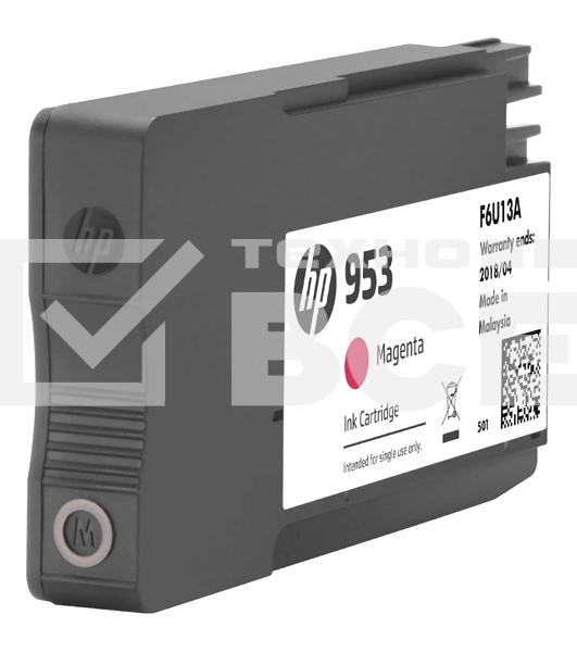 Картридж струйный HP 953 F6U13AE пурпурный для HP OJP 8710/8715/8720/8730/8210/8725 (700стр.)