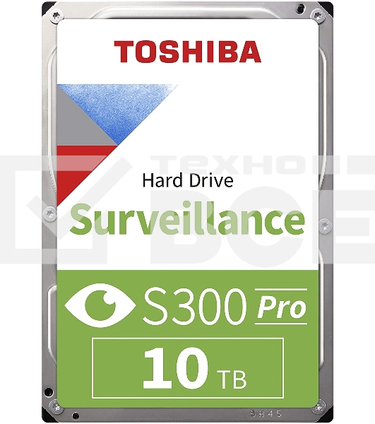Жесткий диск Toshiba SATA-III 10Tb HDWT31AUZSVA Surveillance S300 (7200rpm) 256Mb 3.5
