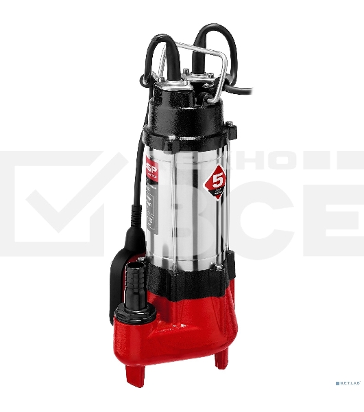 Насос ЗУБР НПФ-250 фекальный погружной 250Вт пропускная способность 150 л/мин напор 7.5м чугунн