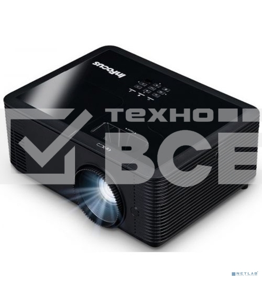 Проектор INFOCUS IN136ST DLP, 4000 ANSI Lm,WXGA (1280x800), 28500:1, 0.521:1, 3.5mm in,Composite video, VGA, HDMI 1.4a x3 (поддержка 3D), USB-A (для SimpleShare и др.), лампа 15000ч.(ECO mode),3.5mm out, Monitor out(VGA),RS232,RJ45,21дБ, 4,5 кг.