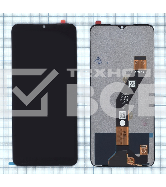 Дисплей (модуль) для Infinix Smart 7 (X6515), Tecno Spark Go 2023 в сборе с тачскрином черный