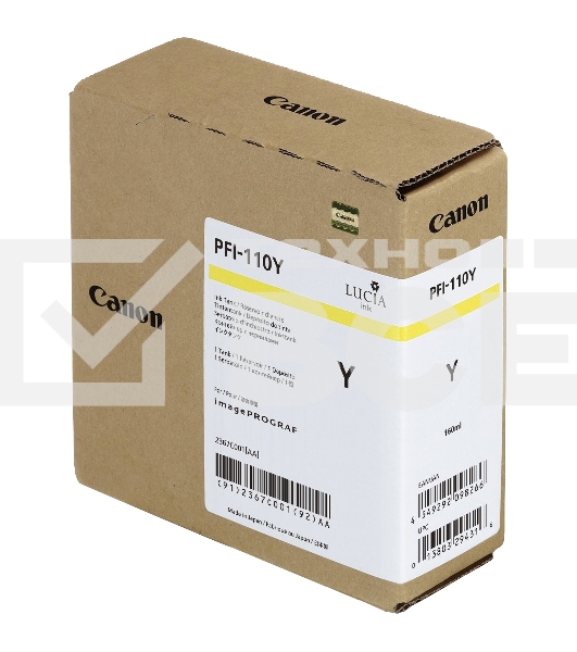 Картридж струйный Canon PFI-110 Y 2367C001 желтый (160мл) для Canon TX-2000/TX-3000/TX-4000