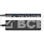 Хаб USB (концентратор) 4-в-1 ExeGate DUB-4C/3 (кабель-адаптер USB Type C --> 4xUSB3.0, Plug&Play, черный), фото3