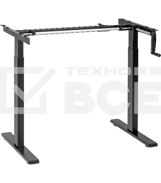 Подстолье Cactus CS-MDF-BK черный каркас черный 70x118x133см