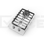 Газовая варочная панель Evelux HEG 330 X Hi-Tech, 30 см, 2 конфорки, WOK-конфорка, чугунные решетки, газ-контроль, электроподжиг, механическое управление, цвет нержавеющая сталь, фото 1