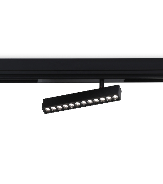 Управляемый светодиодный светильник для шинопровода Magnetic Ambrella light GL1342 BK черный IP20 12W 3000K-6400K 220V 24° 232*25*112 (Без ПДУ)