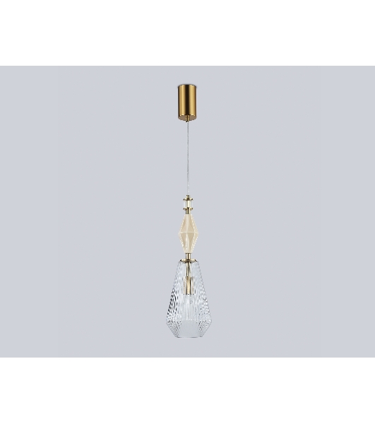 Светильник Ambrella light LH53181 BS/CL латунь/прозрачный E14 max 40W D140*1950