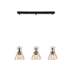 Светильник Ambrella light TR3404/3 BK/FGD/TI черный/золото/янтарь E27/3 max 60W 550*135*1000, фото7