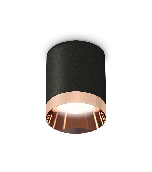 Светильник Ambrella Light XS6302025 SBK/PPG черный песок/золото розовое полированное MR16 GU5.3 (C6302, N6135)