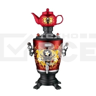 Электросамовар ЭЛИС ЭЛ-4029 (Мощность 2200Вт, емкость, 4.0л, корпус из нерж. стали, съемный шнур, полированное покрытие корпуса, функция поддержания температурного режима, индикатор работы, дисковый нагреват. элемент, керамический заварной чайник 1.0л)