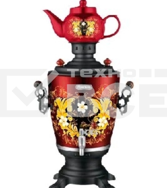 Электросамовар ЭЛИС ЭЛ-4029 (Мощность 2200 Вт, емкость, 4.0л, корпус из нерж. стали, съемный шнур, полированное покрытие корпуса, функция поддержания температурного режима, индикатор работы, дисковый нагреват. элемент, керамический заварной чайник 1.0л)