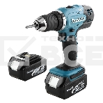 Дрель-шуруповерт Makita DDF453RFE, Аккумуляторная, 18В, 2 АКБ, Кейс, фото 1