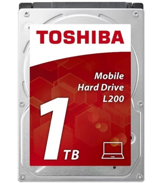 Жесткий диск Toshiba HDD 1Tb L200 Slim (7мм) 2,5' 5400RPM 128MB SATA-III