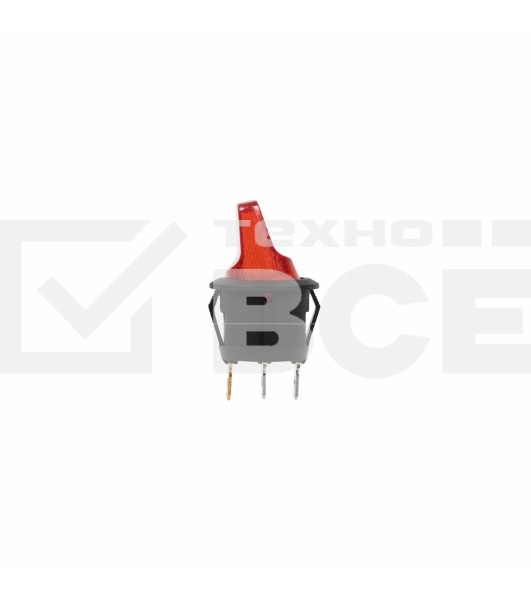 Выключатель клавишный круглый 250V 6А (3с) ON-OFF красный Rexant