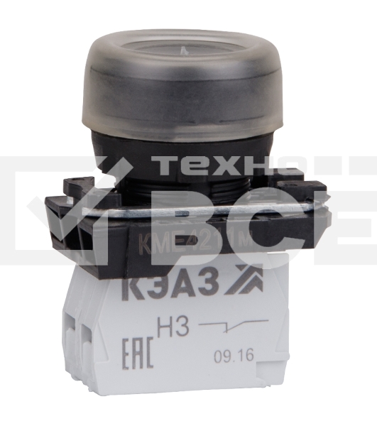Кнопка КМЕ 4211м 1но+1нз цилиндр IP65 черн. КЭАЗ 248243