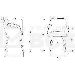 Кресло офисное Бюрократ CH-380F серая жемчужина Italia 26, на ножках, металл черный, фото11