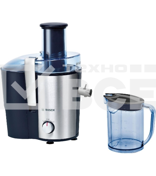 Соковыжималка центробежная Bosch MES3500 700Вт рез.сок.:1250мл. серебристый/синий