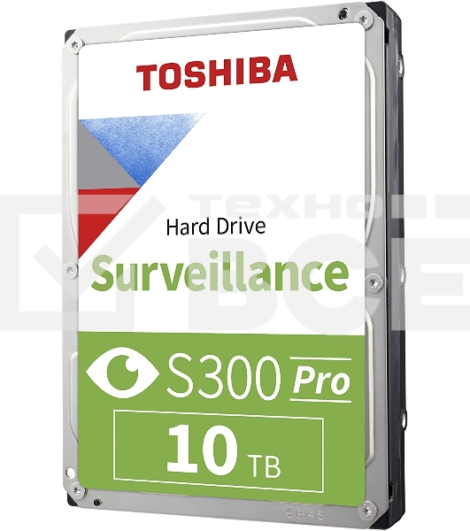 Жесткий диск Toshiba SATA-III 10Tb HDWT31AUZSVA Surveillance S300 (7200rpm) 256Mb 3.5