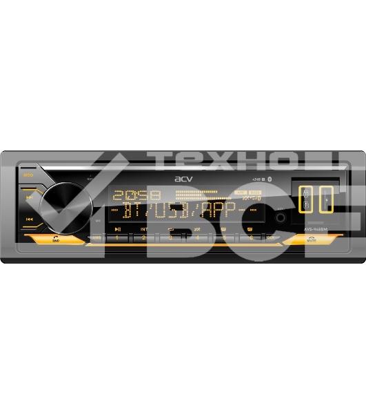 Автомагнитола ACV AVS-948BM, 1 DIN, Bluetooth, USB Type-A, AUX