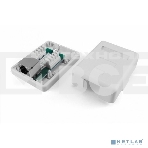 Розетка компьютерная Hyperline SB1-1-8P8C-C5e-SH-WH RJ-45(8P8C), категория 5e, экранированная, одинарная, внешняя, Dual IDC, фото2