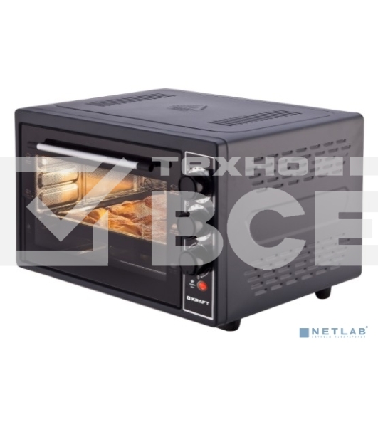 Мини-печь Kraft KF-MO3804RKBL черный Мощность 1500(Вт),Объем 38(Л)