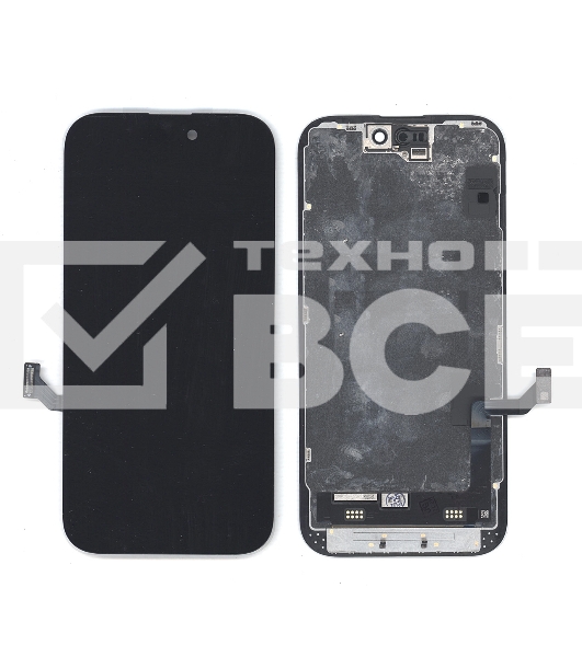 Дисплей (модуль) для Apple iPhone 15 в сборе с тачскрином, черный (OR)
