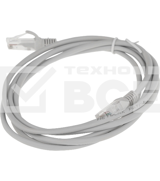 Патч-корд Premier 5-970 1 Гбит/с UTP 4 пары cat.5E CCA molded 2м серый RJ-45 (m)-RJ-45 (m)
