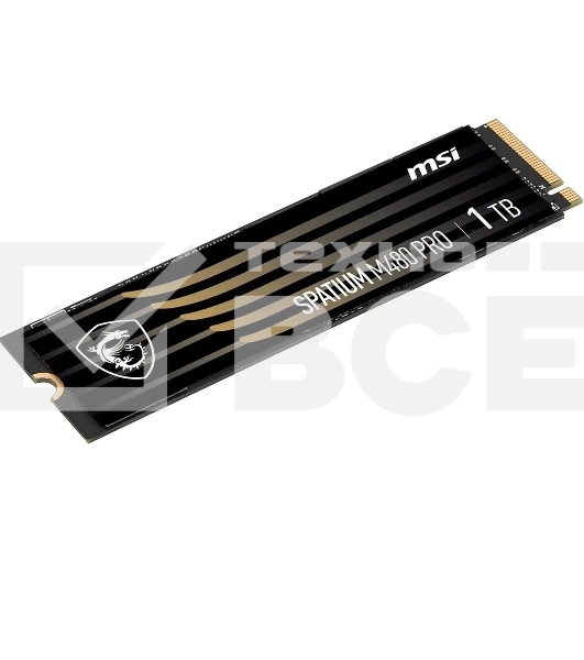 Накопитель SSD MSI SPATIUM M480 PRO, 1000GB, M.2 2280, PCIe 4.0 x4, NVMe, R/W 7400/6000