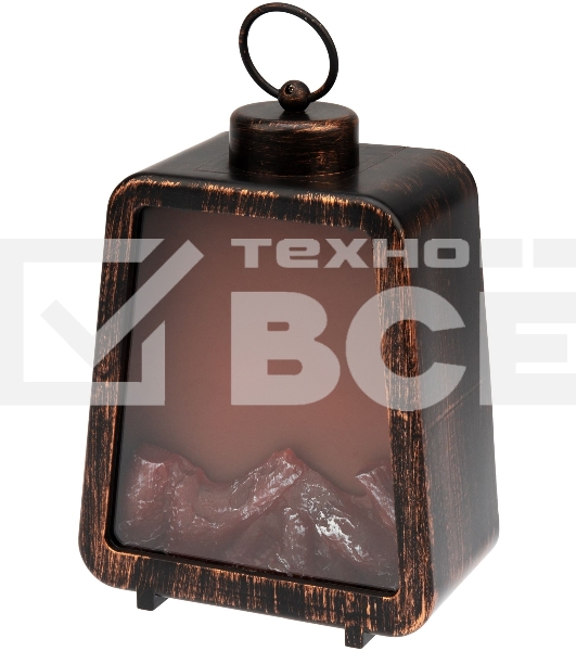 Светодиодный камин Neon-night Лофт с эффектом живого огня 17х10х24,5 см, 3хС (не в комплекте) и USB (в комплекте)