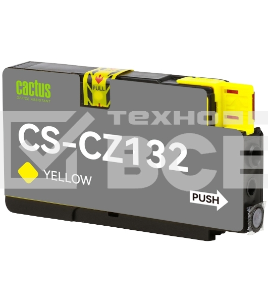Картридж струйный Cactus CS-CZ132 №711 желтый (26 мл) для HP DesignJet T120/T520