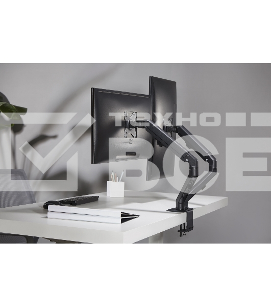 Кронштейн для мониторов Ultramounts UM729 черный 17'-27' макс.7кг крепление к столешнице поворот и наклон