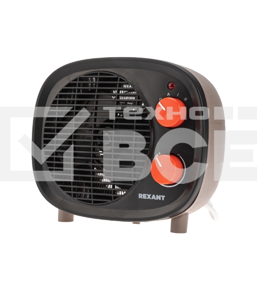 Тепловентилятор Rexant черный, 2000 Вт, 20 м2, термостат