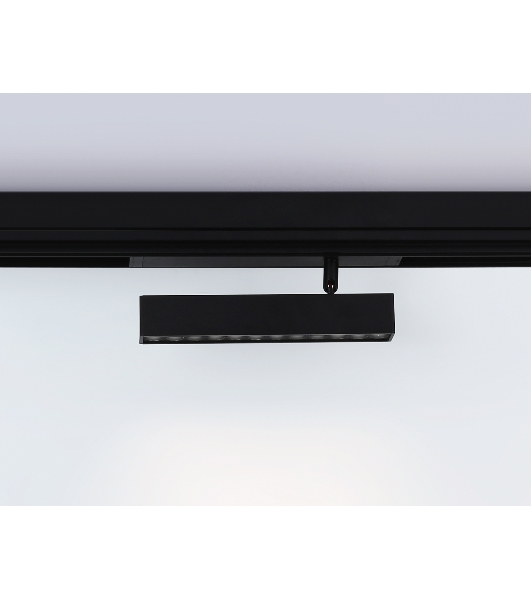 Управляемый светодиодный светильник для шинопровода Magnetic Ambrella light GL1342 BK черный IP20 12W 3000K-6400K 220V 24° 232*25*112 (Без ПДУ)