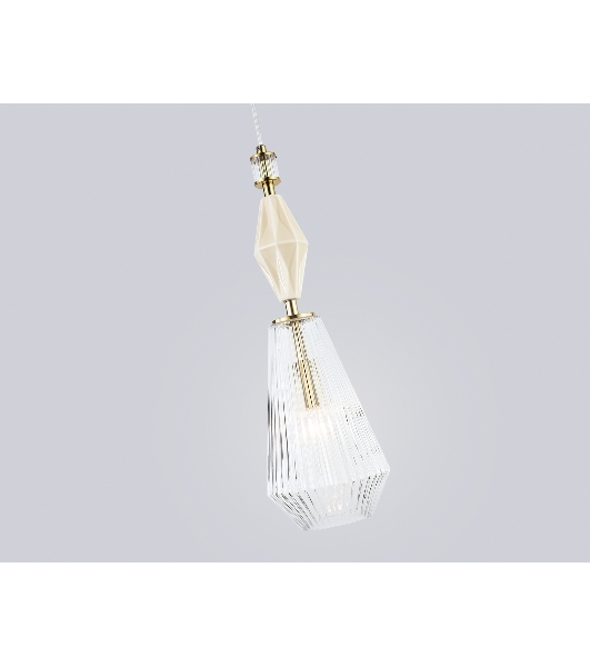 Светильник Ambrella light LH53181 BS/CL латунь/прозрачный E14 max 40W D140*1950