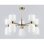 Люстра Ambrella light LH56093/10 BS/FR латунь/белый матовый E14*10 max 40W D700*510, фото6