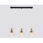 Светильник Ambrella light TR3404/3 BK/FGD/TI черный/золото/янтарь E27/3 max 60W 550*135*1000, фото6