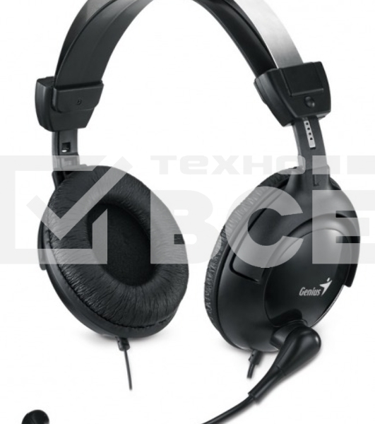 Наушники с микрофоном Genius HS-505X черный 1.5м