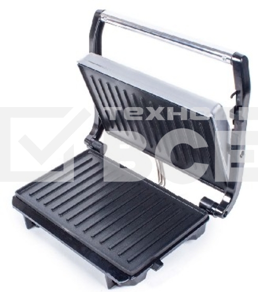Электрогриль Endever Grillmaster 115, 1500 Вт, авто терморегулятор, антипригарное покрытие, индикатор нагрева, серебристый/черный