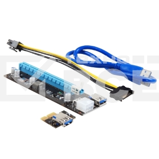 RISER CARD  MINING MAXI for GPU 250W+ , OEM {100}