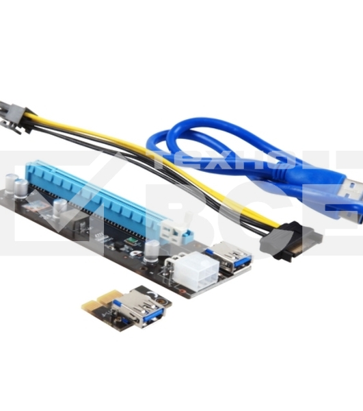 RISER CARD  MINING MAXI for GPU 250W+ , OEM {100}