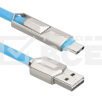 Кабель USB ACD-DUAL Lightning / MicroUSB ~ USB-A 2в1, TPE, 1м, синий (ACD-U924-CML), фото6