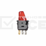 Выключатель клавишный круглый 250V 6А (3с) ON-OFF красный Rexant, фото3