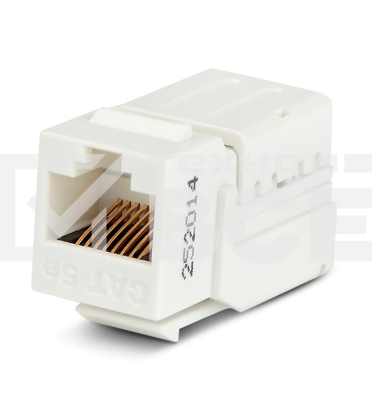 Монтажное оборудование Hyperline KJNE-8P8C-C5e-90-WH Вставка Keystone Jack RJ-45(8P8C), категория 5e, 110 IDC, заделка с помощью NE-TOOL, белая