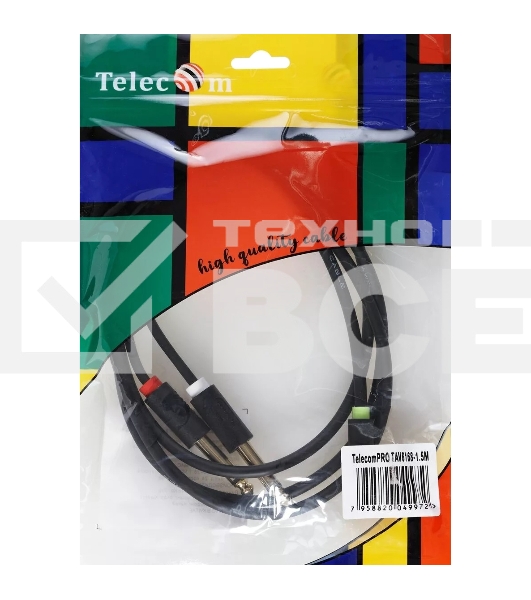 Кабель-адаптер 3.5ST(M)/2X6.35 ST(M), 1.5м, Telecom PRO <TAV6168-1.5M>