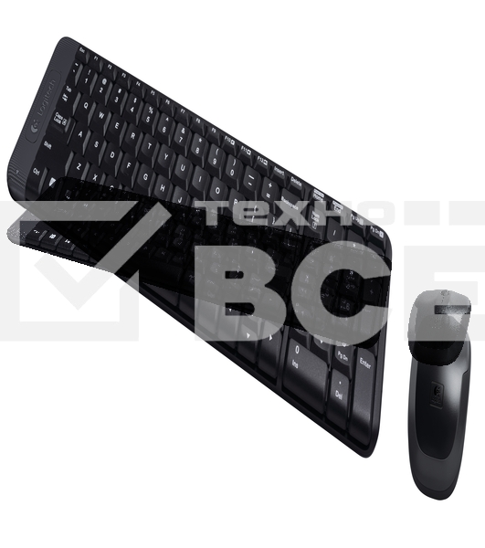 Клавиатура + мышь Logitech MK220 клав:черный мышь:черный USB беспроводная